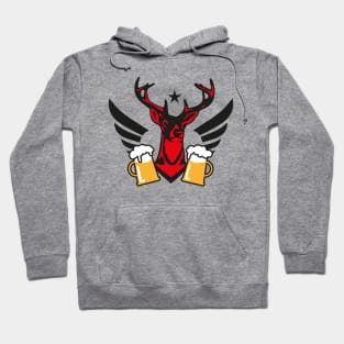 163 Cool Deer Wings Beer drinking Team Prost Party Hoodie